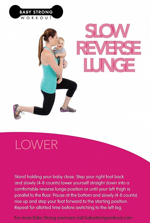 baby slow reverse lunge