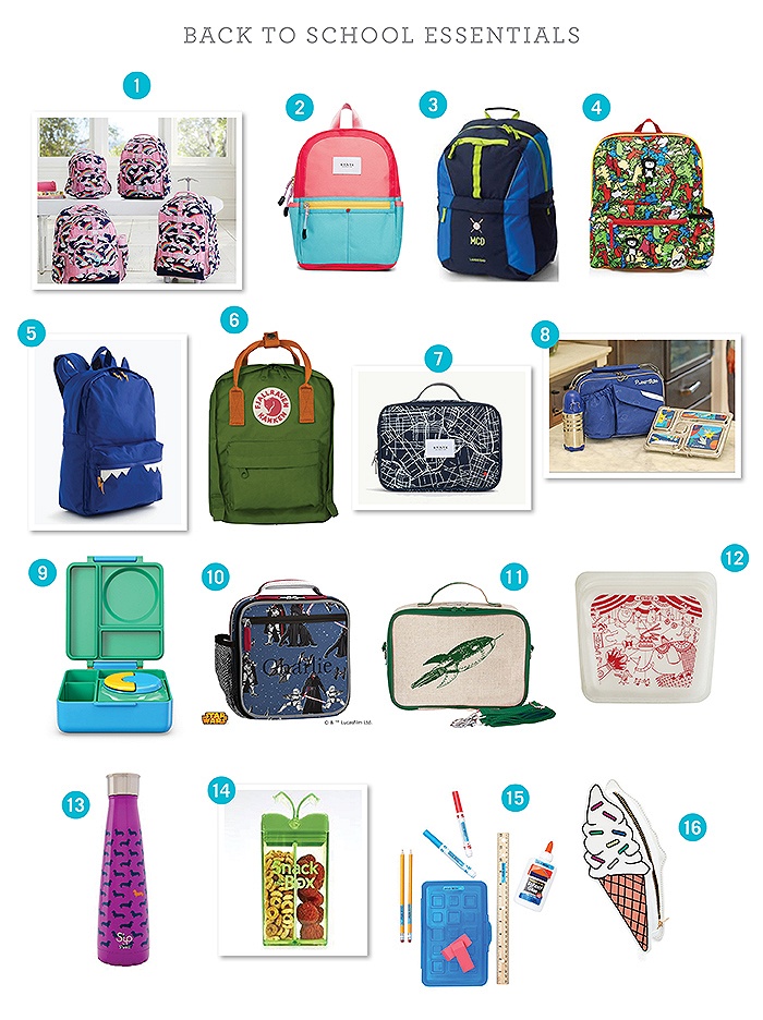 Back to School Backpacks, Lunchboxes and School Essentials For